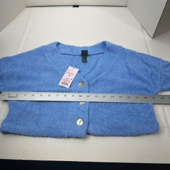 2 Piece Wild Fable Women's XS Blue Crop Sweater And Peach Ribbed T-Shirt New - Picture 9 of 16